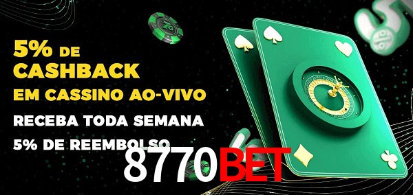 Promoções do cassino ao Vivo 8770Bet